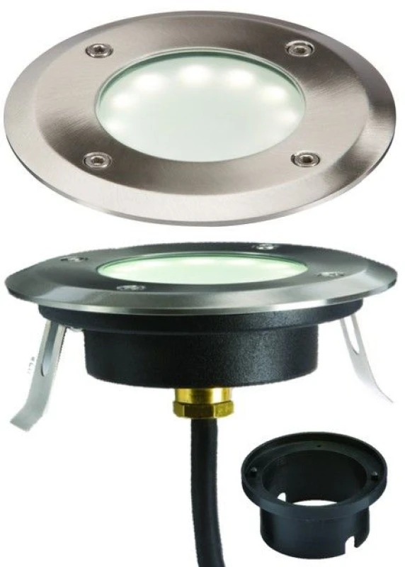 Image of Netlighting LED White Ground Deck Light 230V IP65 1.7W Grey