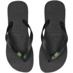 Image of Havaianas Brasil Flip Flops - Black - EU 35-36/UK 3-4 - Black