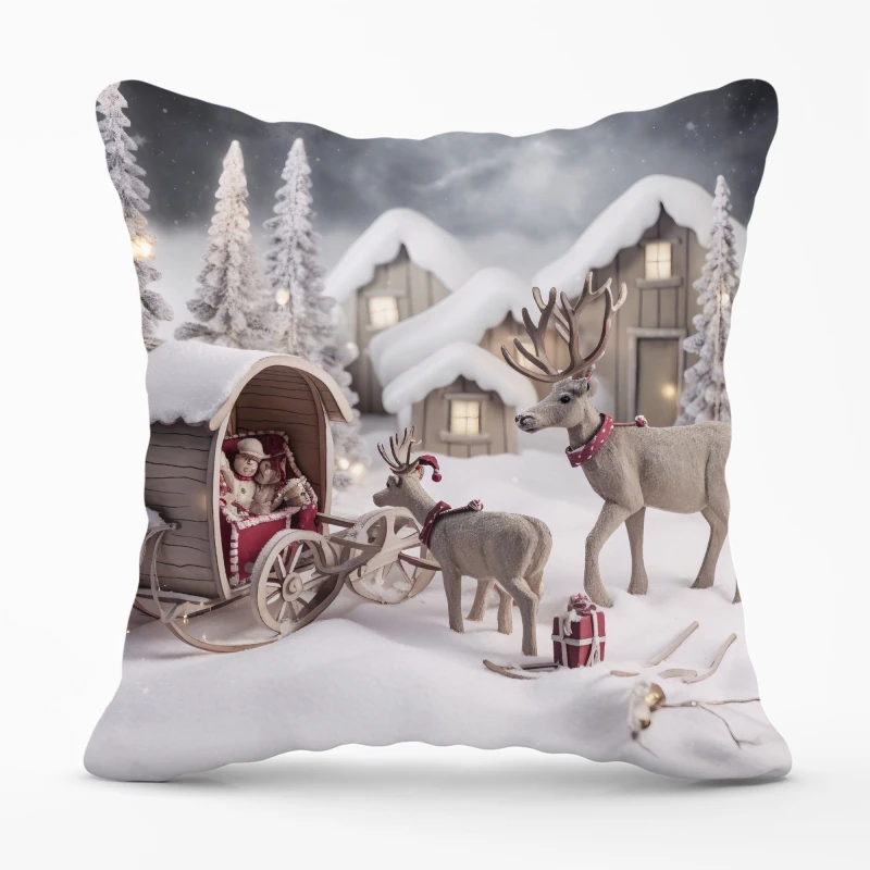 Image of Warren Reed - Designer We Come Bearing Gifts Cushions Size: 60cm x 60cm Multicolor Unisex 60cm x 60 cm