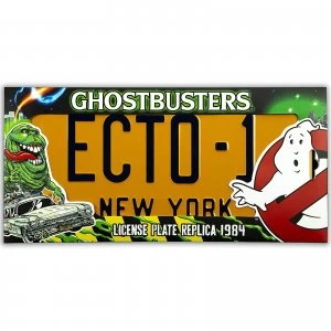 Image of Doctor Collector Ghostbusters Ecto-1 Licence Plate Replica