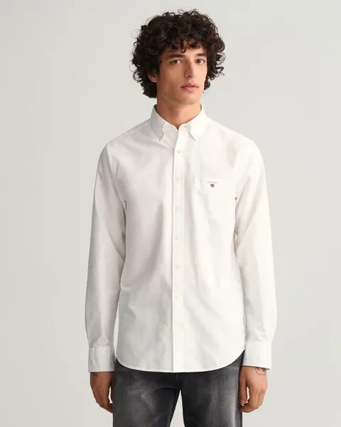 Image of Gant Regular Oxford Shirt White L