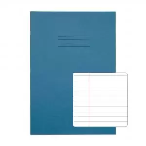 Image of RHINO A4 Exercise Book 80 Pages 40 Leaf Light Blue 8mm Lined with