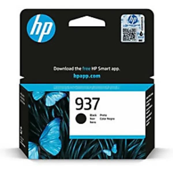 Image of HP 937 Black Original Ink Cartridge 4S6W5NE