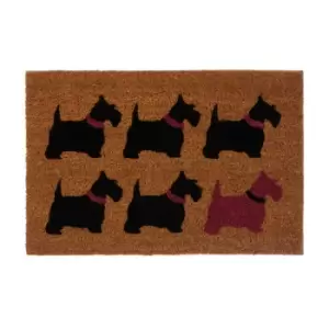 Image of Premier Housewares Natrual Coir Doormat - Scottie Dog