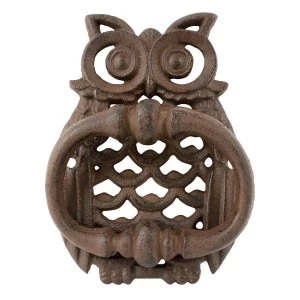 Image of Robert Dyas My Botanical Garden Cast Iron Owl Door Knocker