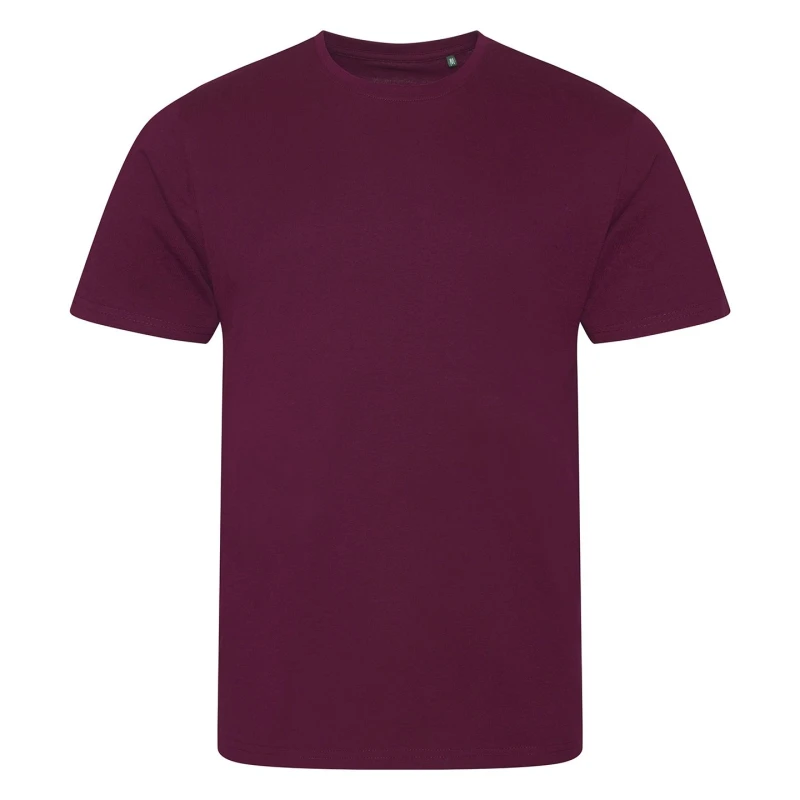 Image of AWDis AWDis Men Cascade logie T-Shirt in Burgundy Size: Small Burgundy S Male 5063425363025