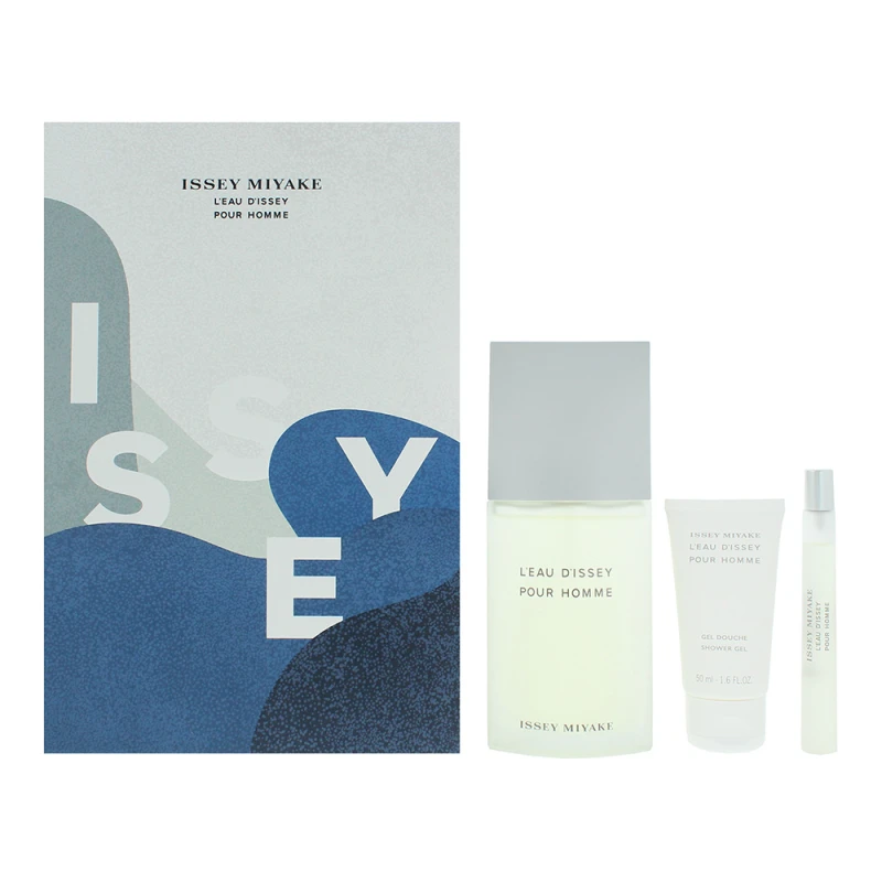 Image of Issey Miyake L'eau D'issey Pour Homme 3 Piece Gift Set: Eau de Toilette 125ml -