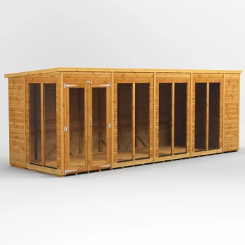 Image of 18x6 Power Pent Summerhouse - Brown