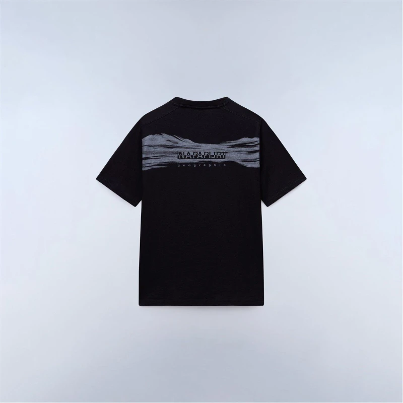 Image of Napapijri Back Graphic T-Shirt Mens Black Beauty male S