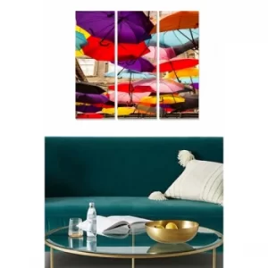 Image of MDF2405042 Multicolor Decorative MDF Painting (3 Pieces)