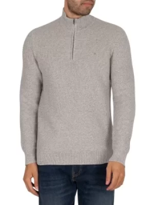 Image of Textured Mouline Zip Knit