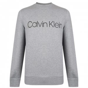 Image of CALVIN KLEIN Logo Sweatshirt - Grey Heather