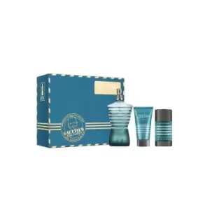 Image of Jean Paul Gaultier Le Male Gift Set 125ml Eau de Toilette + 50ml Aftershave Balm + 75g Deodorant Stick