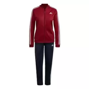Image of adidas Essentials 3-Stripes Tracksuit Womens - Legend Ink / Collegiate Burgun