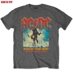Image of AC/DC - Blow Up Your Video Kids 5 - 6 Years T-Shirt - Grey