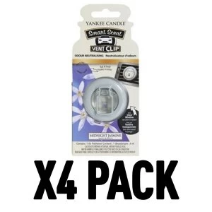 Image of Midnight Jasmine (Pack Of 4) Yankee Candle Smart Scent Vent Clip
