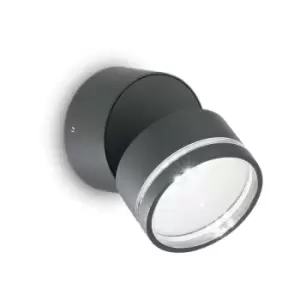 Image of Ideal Lux OMEGA - Integrated LED Outdoor Wall Lamp 6 Lights Anthracite 3000K IP54