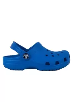 Image of Crocs Kids Classic Colour Block Clog In Bright Cobalt