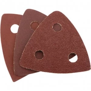 Image of Draper Punched Delta Sanding Sheets for 23038 Oscillating Multi Tool Assorted Grit Pack of 6