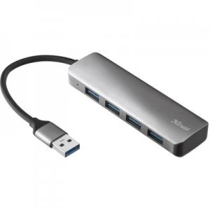 Image of Trust HALYX 4 ports USB 3.0 hub Silver