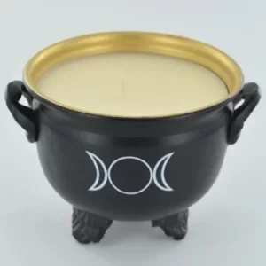 Image of Triple Moon Iron Cauldron with Soya Candle 10cm