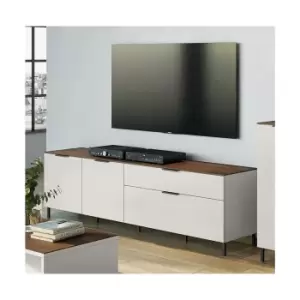 Image of Cream TV Unit with Storage Cupboards - TV's up to 70 - California