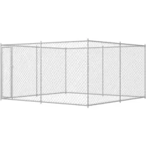 Image of Vidaxl - Outdoor Dog Kennel 383x383x185cm Silver