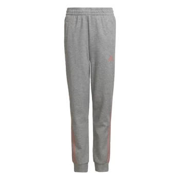 Image of adidas 3-Stripes Tapered Leg Tracksuit Bottoms Kids - Medium Grey Heather / Wonder M