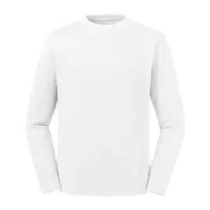 Image of Russell Unisex Adult Reversible Organic Sweatshirt (S) (White)