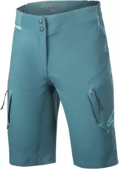 Image of Alpinestars Stella Alps 8.0 Ladies Bicycle Shorts, turquoise, Size 30 for Women, turquoise, Size 30 for Women