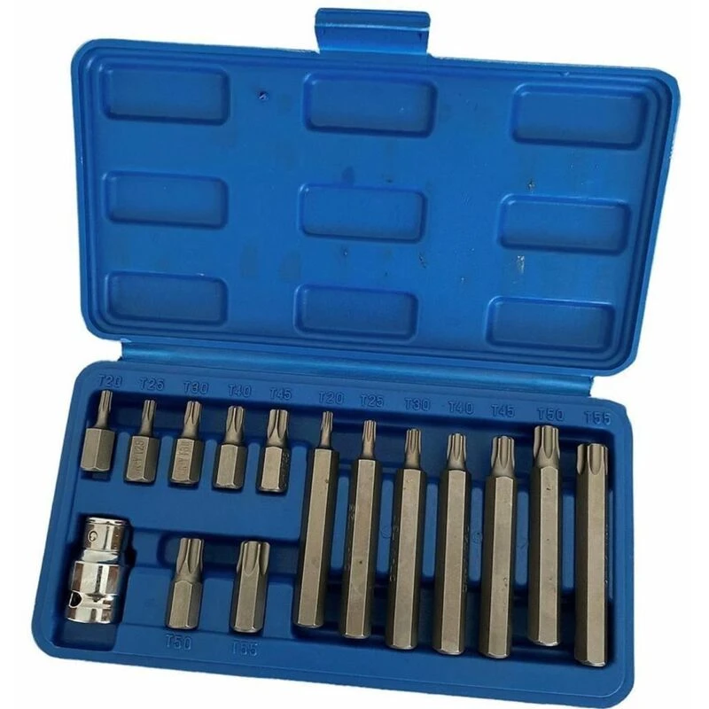 Image of Toolzone 15 Piece Star Bits With 1/2" Adaptor KDPSD129