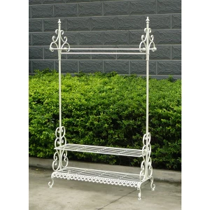 Image of Charles Bentley Wrought Iron Clothes and Shoe Rack
