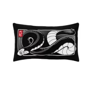 Image of Unorthodox Collective Oriental Snake Rectangular Cushion (One Size) (Black)