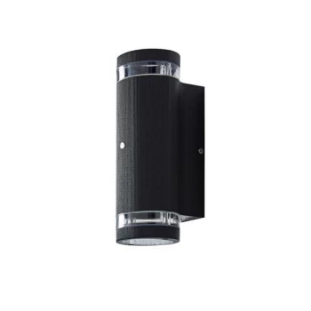 Image of Forum Lighting 35W Zinc Helix 2 GU10 LED Wall Light Black - ZN-35685-BLK
