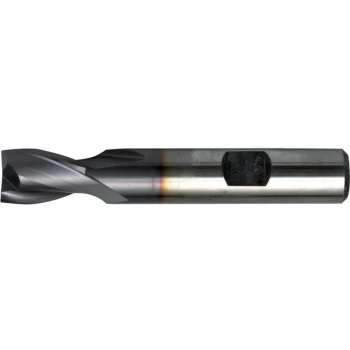 Image of 16.00MM HSS-Co 8% 2 Flute Weldon Shank Short Series Slot Drills - TiCN - Swisstech