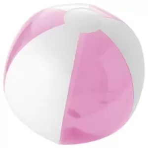 Image of Bullet Bondi Solid/Transparent Beach Ball (One Size) (Pink/White)