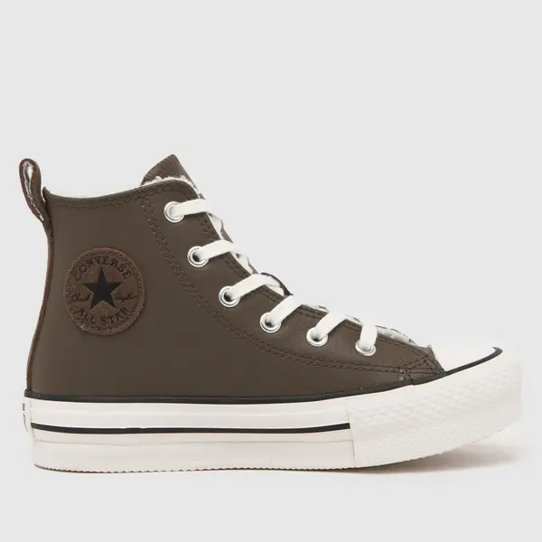 Image of Converse brown all star eva lift hi Junior trainers Brown UK 11 (EU 28½)