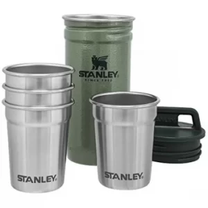 Image of Stanley Adventure Stainless Steel Shot Glass Set Hammertone Green
