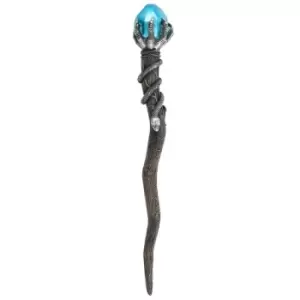 Image of Silver Claw Wand With Blue Gem
