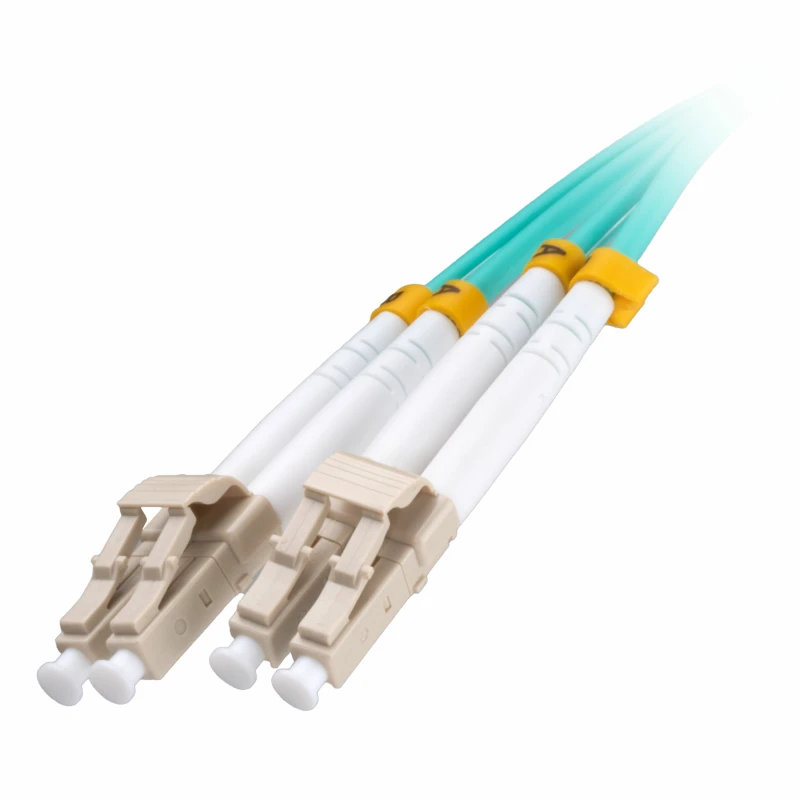 Image of Cablenet 3.5m OM3 50/125 LC-LC Duplex Aqua LSOH Fibre Patch Lead Infin