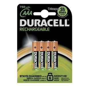 Image of Duracell Stay Charged AAA Batteries Pack of 4