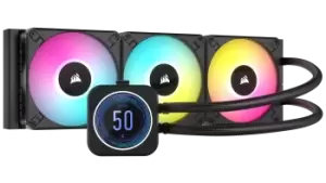 Image of Corsair iCue H150i Elite LCD XT 360mm ARGB All-in-One Liquid Cooler - Black - CW-9060075-WW