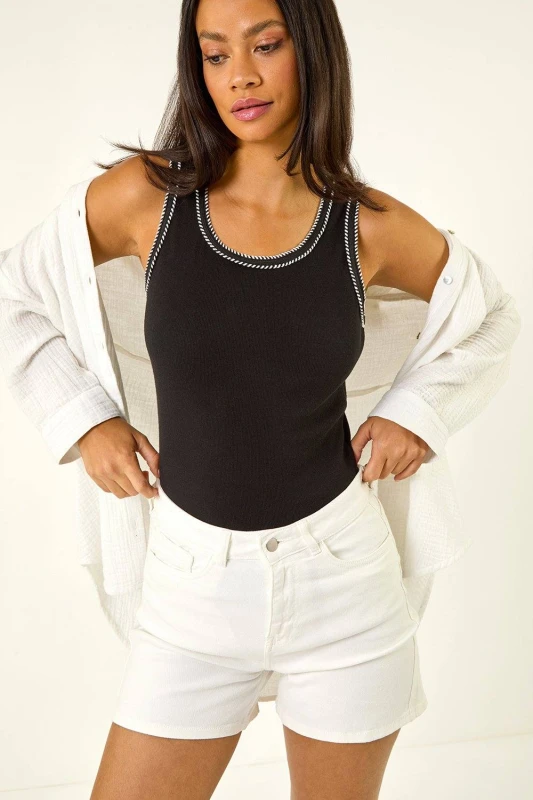 Image of Dusk Womens High Waisted Denim Stretch Shorts in White Size: 8 White Female 8