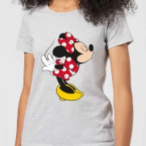 Image of Disney Mickey Mouse Minnie Split Kiss Womens T-Shirt - Grey - XL