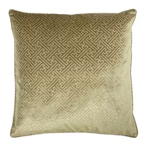 Image of Paoletti Florence Polyester Filled Cushion Polyester Gold