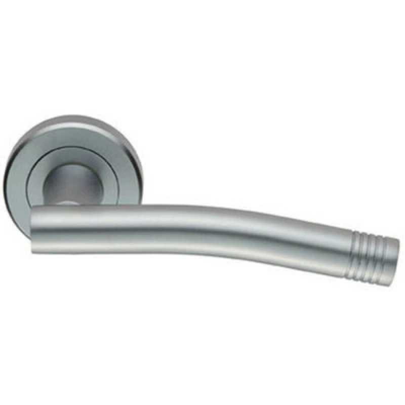 Image of Loops PAIR Round Bar Handle with Arch Concealed Fix Round Rose Satin Chrome Multi