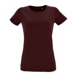 Image of SOLS Womens/Ladies Regent Fit Short Sleeve T-Shirt (L) (Oxblood)