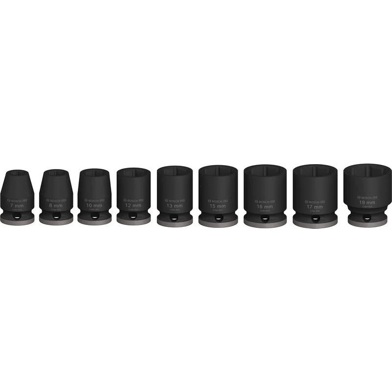 Image of Bosch Nutsetters & sockets PRO Impact Socket Set 3/8" Standard 9pcs 2608003036 2608003036