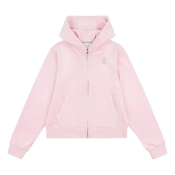 Image of JUICY COUTURE Diamante Zip Hoodie Girls Zip Hoodies 8-9 Yrs Cream 54704869175
