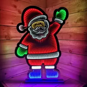 Image of 74cm LED Infinity Standing Santa Christmas Decoration